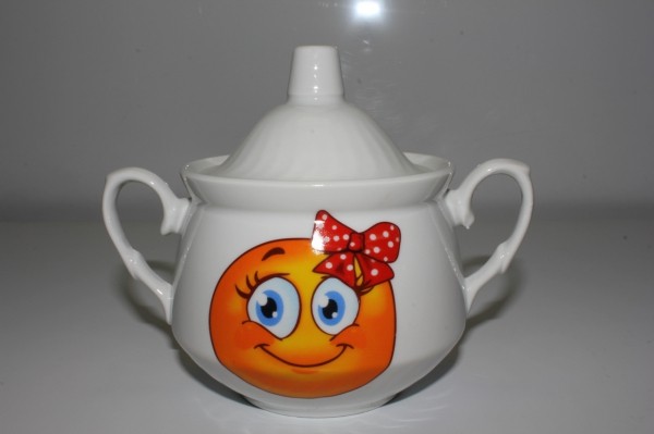 ф0999 Сахарница 450 см3. Кирмаш,"Смайлики 1"