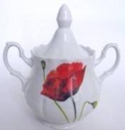 ф0029 Сахарница Романс 550см3  Алый мак