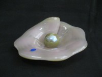 16163/9567 Дек.изделие "Ракушка с жемч.", Цв.пудра