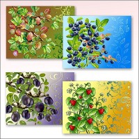 M22-91 Салфетка п/э 47х36см "Ягоды-Фото-Графика"