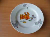 ф1486 Тарелка мелкая 200 мм.  Кошки-мышки