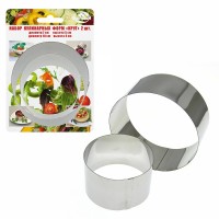 AN8-3 Н-р кулинарных  форм "Круг" 2шт. 10х4 см+7*5