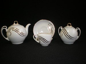 ф0253 Сервиз чайный 14пр. Гармония "Золотая волна"