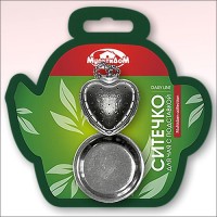 AN11-59 Ситечко для чая "Сердце" с подставкой