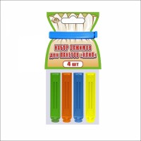 LF75-74 Н-р зажимов для пакетов "Клип" 4 шт дл 10