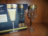 EAV03-160 Набор 6 бокалов д/шамп.  Греческий узор