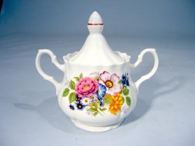 ф0293 Сахарница, 550 см3, "Романс", "Букет цветов"