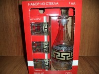 GE03-1161/837 Набор графин+6 стопок "Греческий уз"