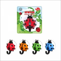 TL27-73 Крючок "Божья Коровка" на присоске 4 цв.